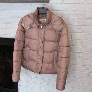 Juniors Ballet Pink Puffer Coat